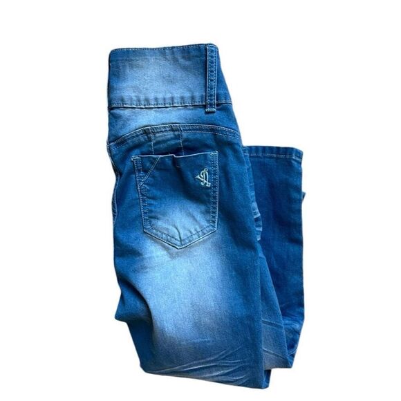 Womens VIP Jeans 3 Button Fly Cropped High Waisted Jeans - Sz 1 ( 25 ) - Picture 3 of 3